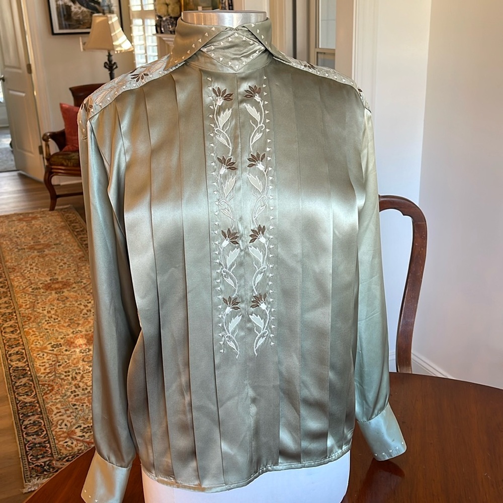 Fabulous Paul Alexander Vintage Silk Blouse EUC Size 4